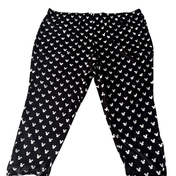 Disney Women's 3XL Mickey Mouse Pajama Set Black Soft Sleepwear Loungewear EUC - Picture 3 of 6